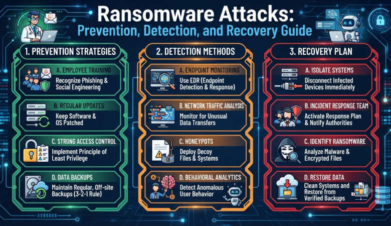 Ransomware Attacks: Prevention, Detection, and Recovery Guide