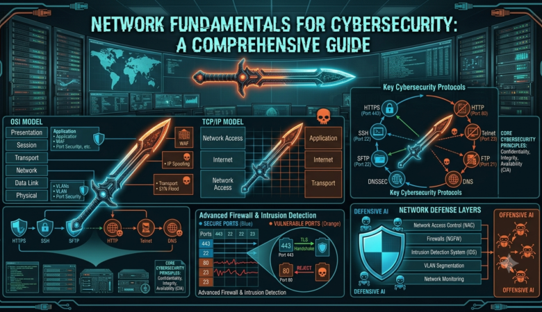 Networking Fundamentals for Cybersecurity: OSI Model, TCP/IP, Protocols, Ports & Network Security